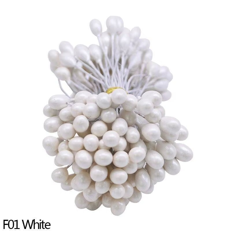Stunning 5mm Gold & Silver Artificial Berry Stamen Mini Flowers for DIY Wreaths & Wedding Decor