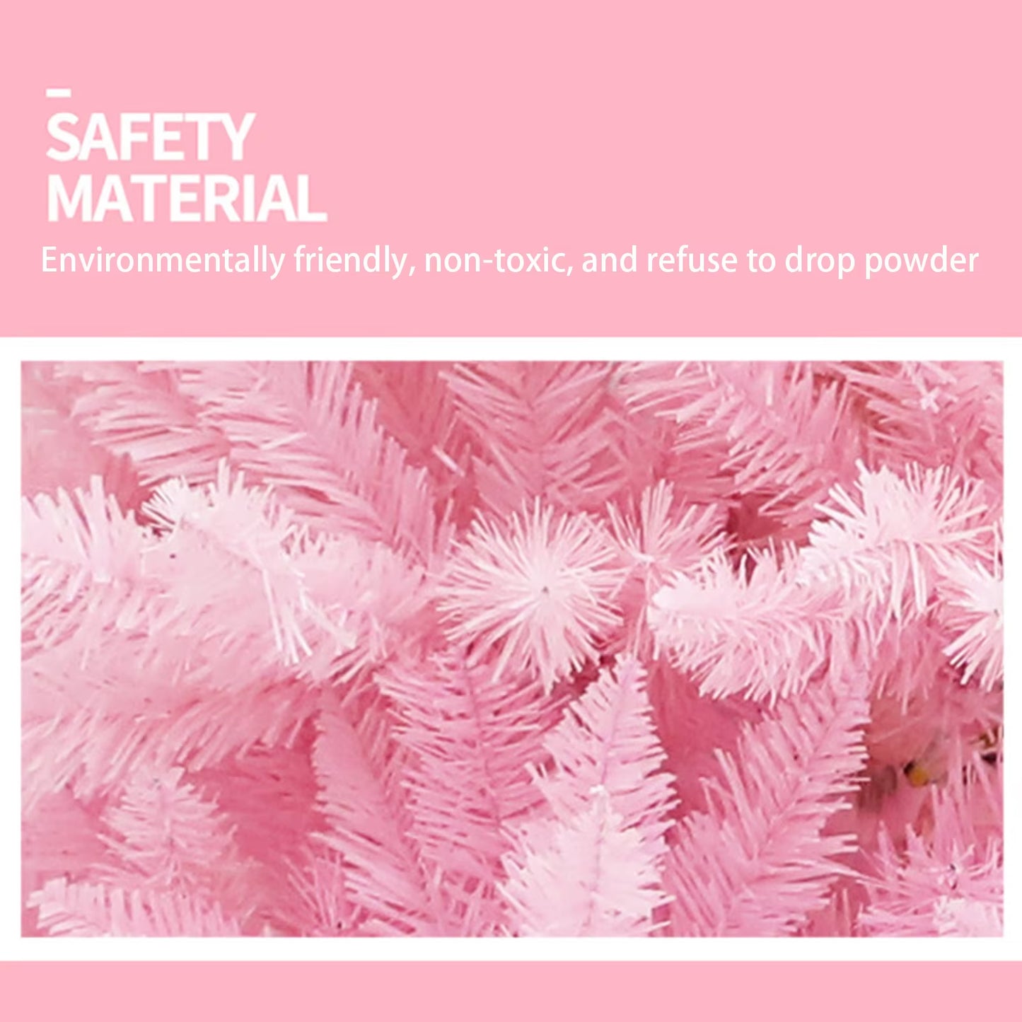 Stunning 60CM Pink Pointed Artificial Christmas Tree with Lights - Perfect Holiday Decor for Your Home!