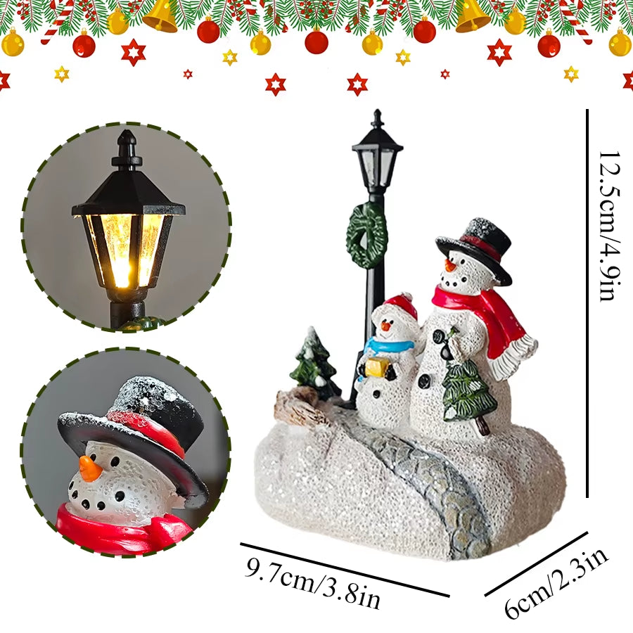 Charming LED Snowman, Santa, and Reindeer Statues - Perfect Holiday Decor & Gift Idea!