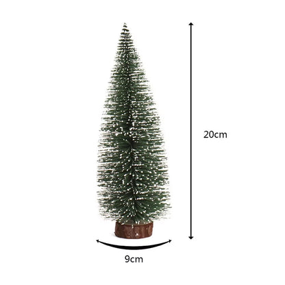 Charming 10-30CM Christmas Pine Tree with Wooden Base - Perfect Holiday Decor for Home, Parties, and New Year Celebrations!