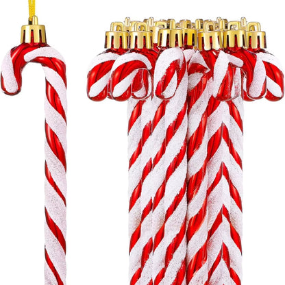 Festive 6-24PCS Christmas Lollipop Candy Cane Ornaments - Perfect for Tree Decorations & Holiday Party Gifts!