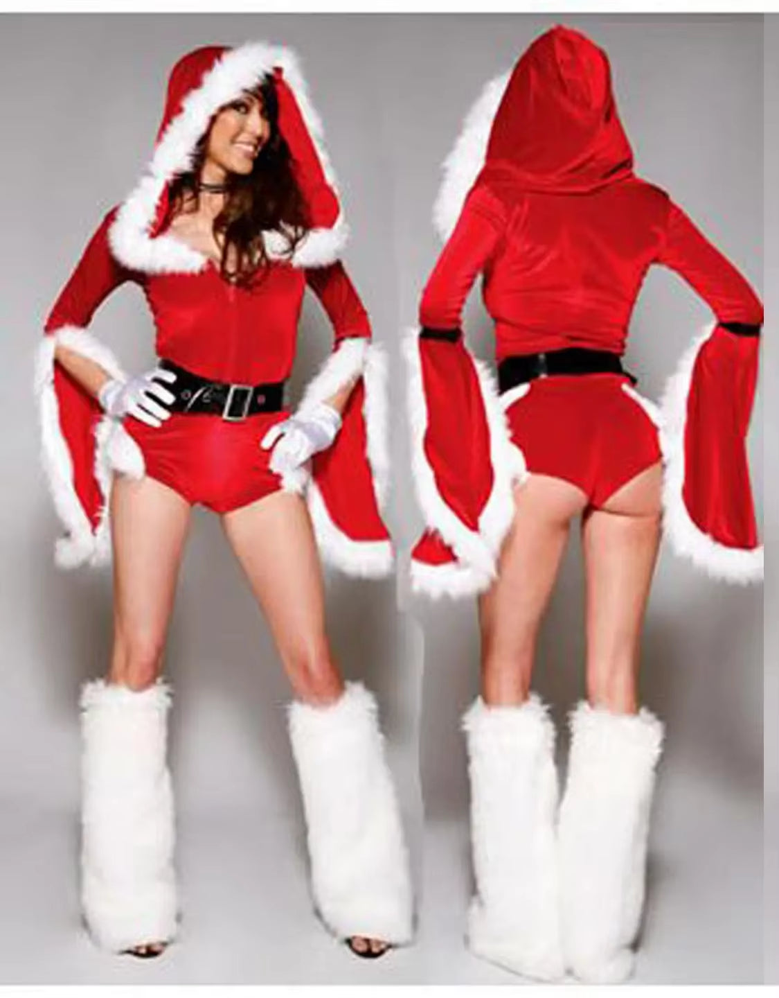 Charming Mrs. Claus Blue Dress Costume for Women - Perfect for Christmas Festivals and Cosplay
