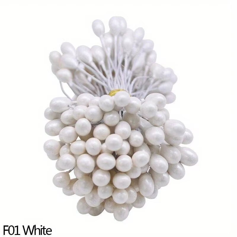 Stunning 5mm Gold & Silver Artificial Berry Stamen Mini Flowers for DIY Wreaths & Wedding Decor