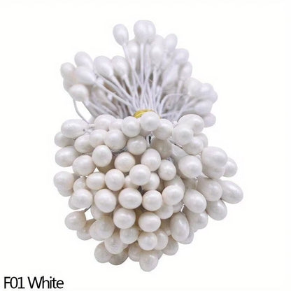 Stunning 5mm Gold & Silver Artificial Berry Stamen Mini Flowers for DIY Wreaths & Wedding Decor
