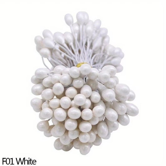 Stunning 5mm Gold & Silver Artificial Berry Stamen Mini Flowers for DIY Wreaths & Wedding Decor