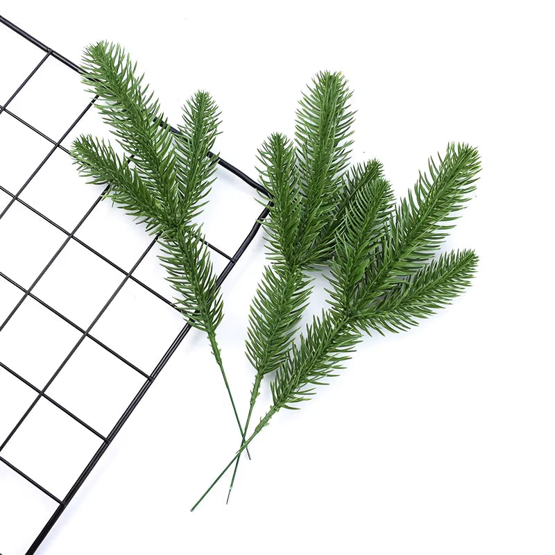 Vibrant Green Artificial Leaves - 5/10 Pcs for Wedding, Home Decor, and DIY Christmas Decorations