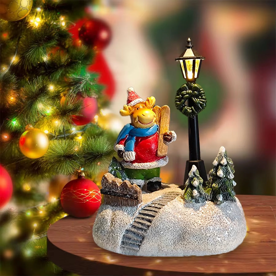 Charming LED Snowman, Santa, and Reindeer Statues - Perfect Holiday Decor & Gift Idea!