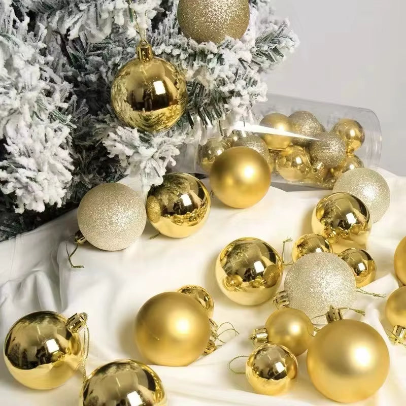 36Pcs 3CM Christmas Balls - Festive Tree Ornaments for Home Decor & Party - Perfect 2025 New Year Gifts!