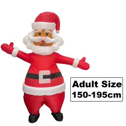 Hilarious Inflatable Christmas Costumes - Santa, Reindeer, Snowman & Christmas Tree for Adults - Perfect for Halloween & Carnival Parties!