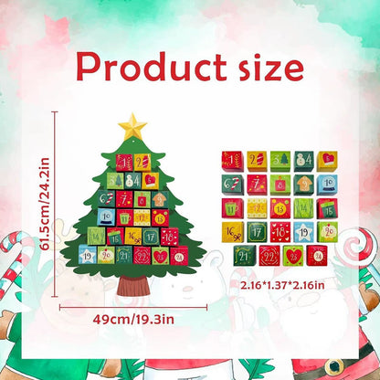 DIY Christmas Tree Advent Calendar - Fill with Surprises for 24 Festive Days!