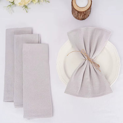 Vibrant 10-Piece Solid Color Napkin Set - Highly Absorbent for Weddings, Hotels, and Restaurants