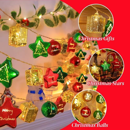 Enchanting Battery Operated LED Christmas String Lights - 5Ft/10Ft Twinkle Lights with 2 Modes - Waterproof Holiday Decor for Trees and Parties