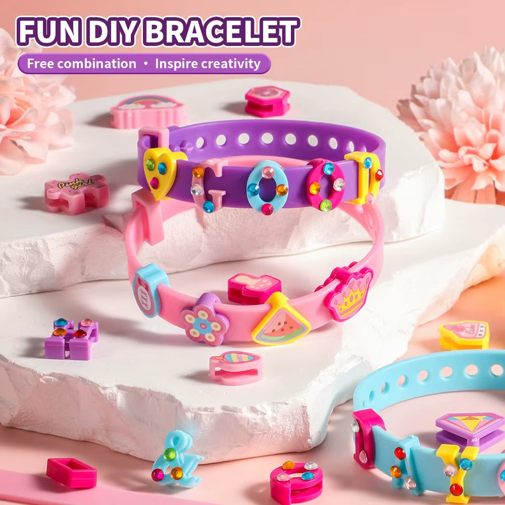 Creative Cartoon Bracelet Making Kit - Fun DIY Jewelry Craft for Kids, Perfect Birthday & Christmas Gift!