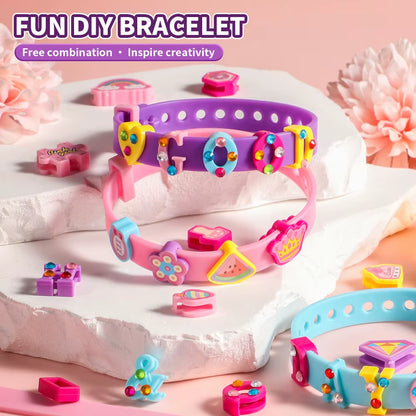 Creative Cartoon Bracelet Making Kit - Fun DIY Jewelry Craft for Kids, Perfect Birthday & Christmas Gift!