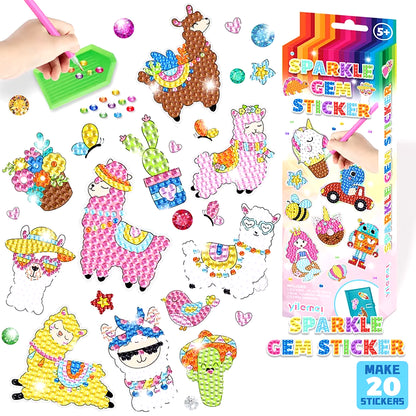 Sparkling Christmas Diamond Painting Keychain Kit - 5D DIY Ornaments for Kids & Family Holiday Decor