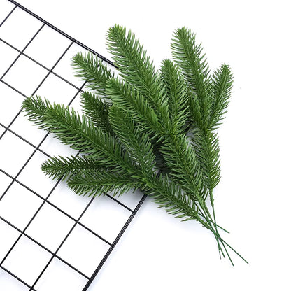 Vibrant Green Artificial Leaves - 5/10 Pcs for Wedding, Home Decor, and DIY Christmas Decorations