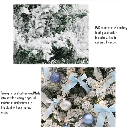 Exquisite 60Cm Blue Flocked Cedar Christmas Tree - Perfect for Holiday Decor & Shopping Mall Displays