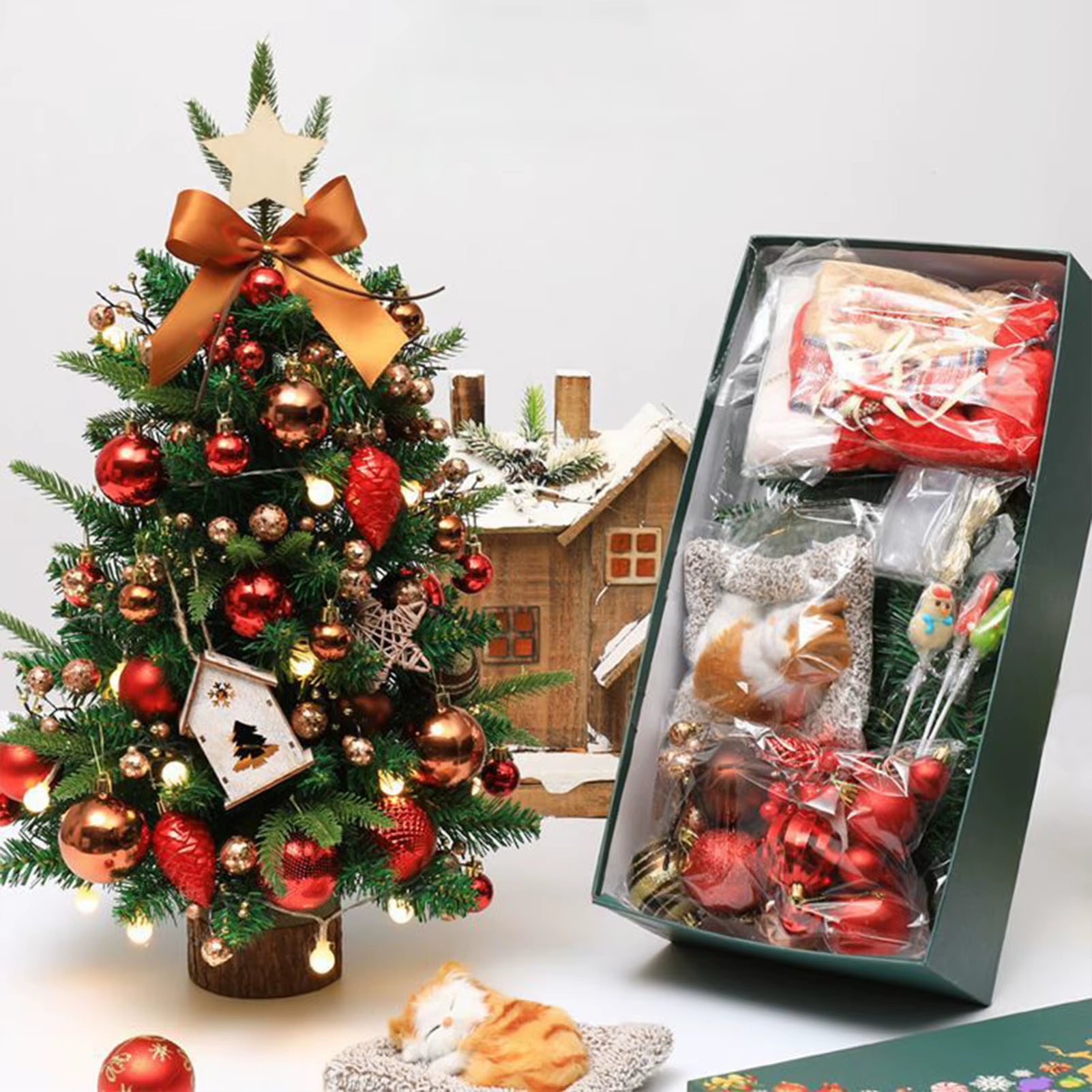 Vibrant Artificial Christmas Tree Ornament - 45cm/60cm Green Plastic DIY Decor for Festive Celebrations 2025