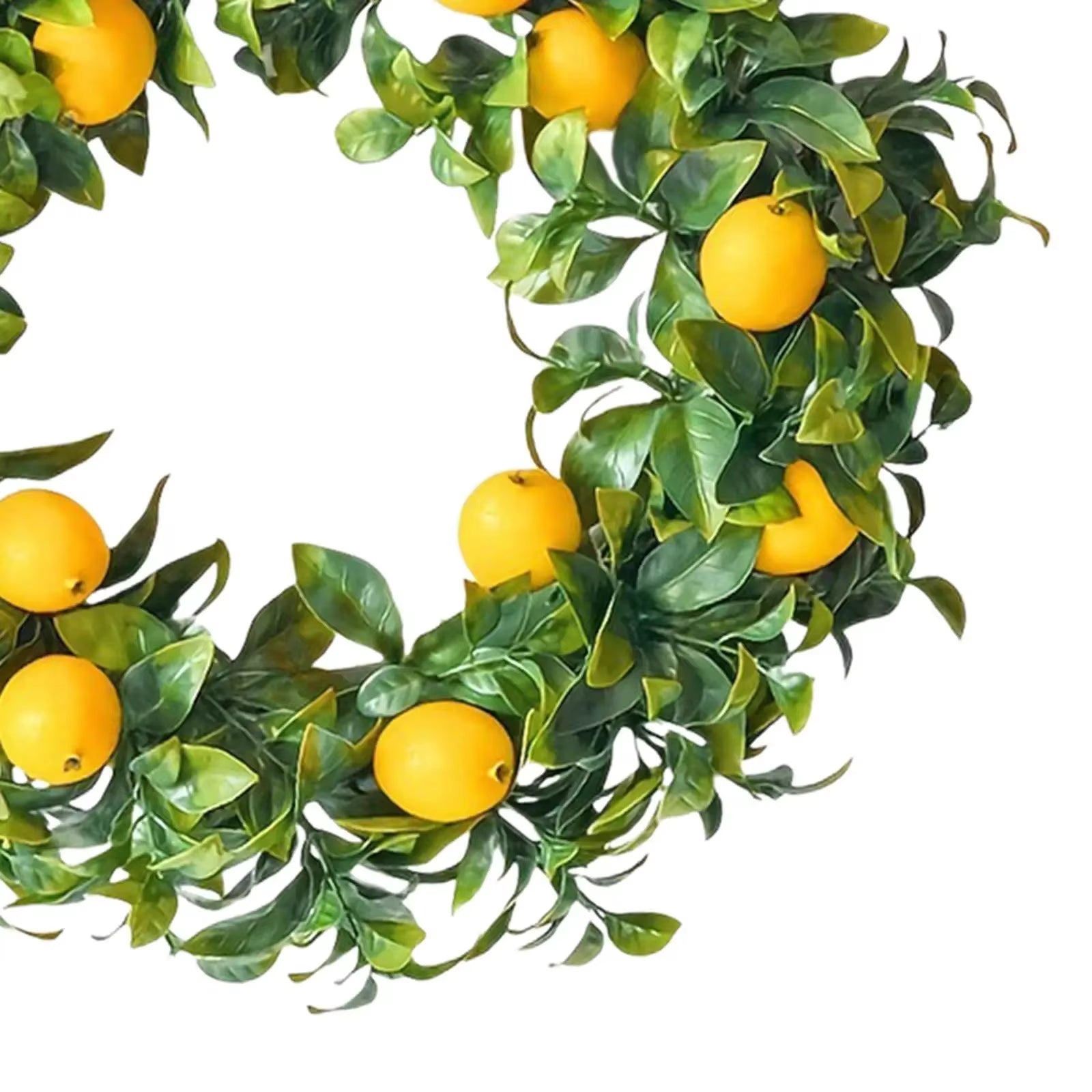 Stunning 45Cm Lemon Artificial Wreath - Perfect for Spring & Summer Decor, Ideal for Farmhouse, Yard, Festivals & Indoor/Outdoor Use