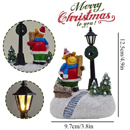 Charming LED Snowman, Santa, and Reindeer Statues - Perfect Holiday Decor & Gift Idea!