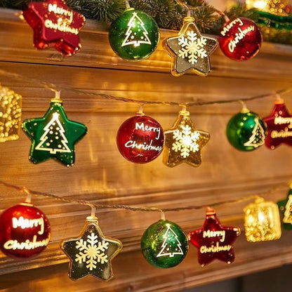 Enchanting Battery Operated LED Christmas String Lights - 5Ft/10Ft Twinkle Lights with 2 Modes - Waterproof Holiday Decor for Trees and Parties