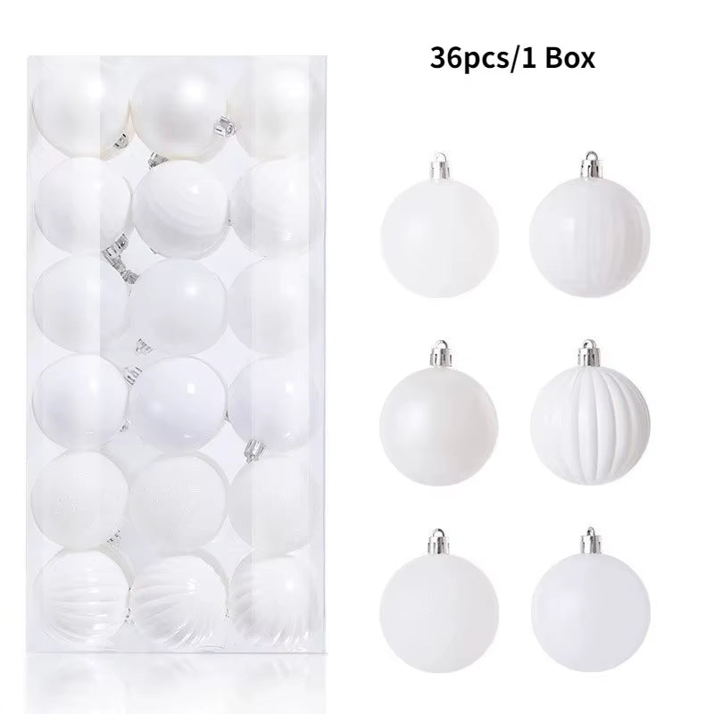 36Pcs 3CM Christmas Balls - Festive Tree Ornaments for Home Decor & Party - Perfect 2025 New Year Gifts!