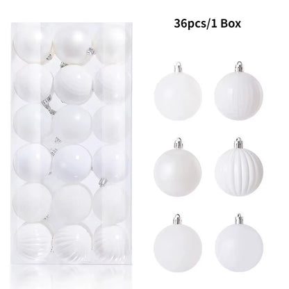 36Pcs 3CM Christmas Balls - Festive Tree Ornaments for Home Decor & Party - Perfect 2025 New Year Gifts!